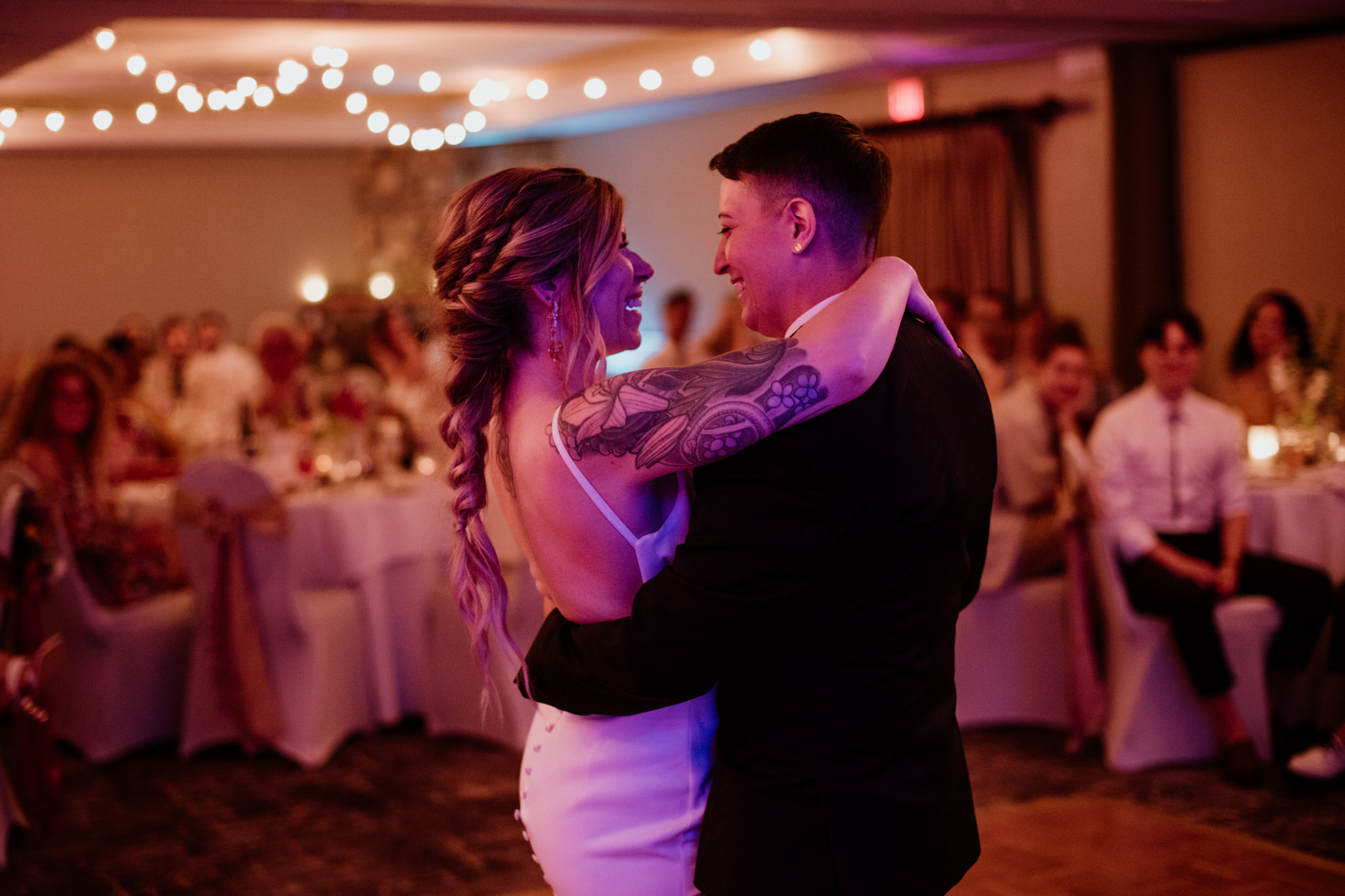 The brides' first dance as a married couple